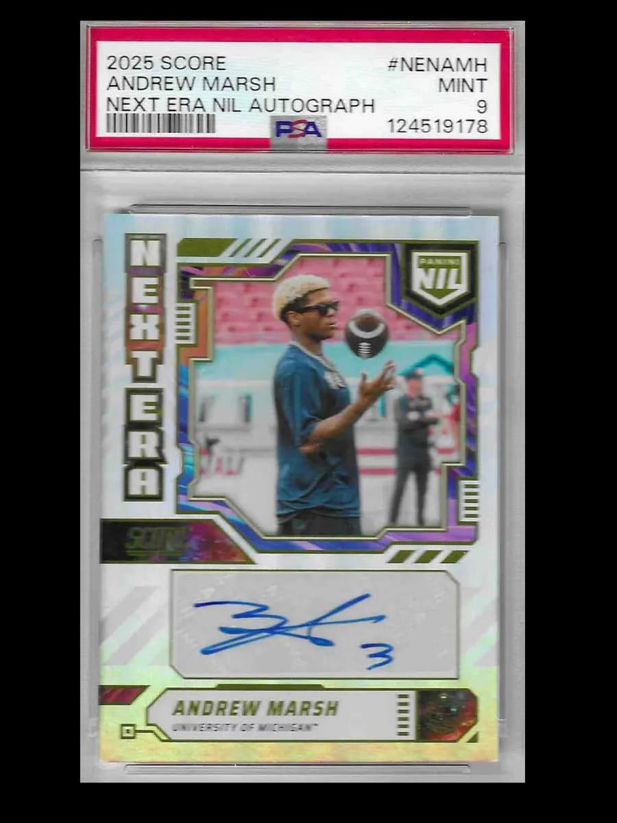 2025 Score Andrew Marsh Next Era NIL PSA 9